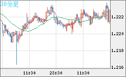 豪ドル/ＮＺドルチャート（AUD/NZD）30分足
