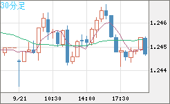豪ドル/ＮＺドルチャート（AUD/NZD）30分足
