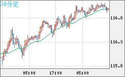 加ドル/円チャート（CAD/JPY）30分足
