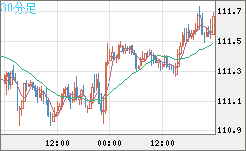 加ドル/円チャート（CAD/JPY）30分足