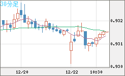 ユーロ/スイスフランチャート（EUR/CHF）30分足
