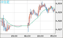 ユーロ/スイスフランチャート（EUR/CHF）30分足