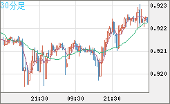 ユーロ/スイスフランチャート（EUR/CHF）30分足