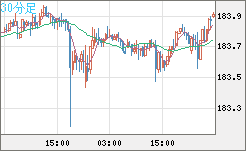 ユーロ/円チャート(EUR/JPY)30分足