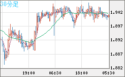 ユーロ/ＮＺドルチャート（EUR/NZD）30分足