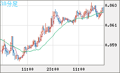 米ドル/ユーロチャート（USD/EUR、逆転通貨ペア）30分足