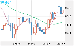 ＮＺドル/円チャート（NZD/JPY）30分足