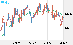 ＮＺドル/米ドルチャート（NZD/USD）30分足