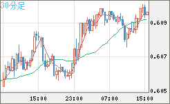 ＮＺドル/米ドルチャート（NZD/USD）30分足
