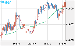 ＮＺドル/米ドルチャート（NZD/USD）30分足