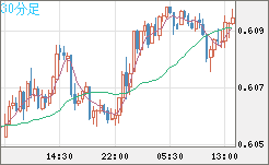 ＮＺドル/米ドルチャート（NZD/USD）30分足