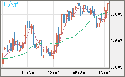 ＮＺドル/米ドルチャート（NZD/USD）30分足