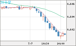 ＮＺドル/米ドルチャート（NZD/USD）30分足