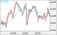 ＮＺドル/米ドルチャート（NZD/USD）30分足