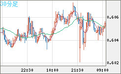 ＮＺドル/米ドルチャート（NZD/USD）30分足