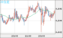 ＮＺドル/米ドルチャート（NZD/USD）30分足