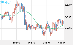 ＮＺドル/米ドルチャート（NZD/USD）30分足