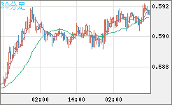 ＮＺドル/米ドルチャート（NZD/USD）30分足