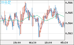 ＮＺドル/米ドルチャート（NZD/USD）30分足