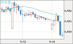 ＮＺドル/米ドルチャート（NZD/USD）30分足