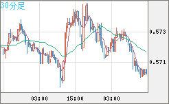 ＮＺドル/米ドルチャート（NZD/USD）30分足