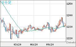 米ドル/ビットコインチャート（USD/XBT）10分足