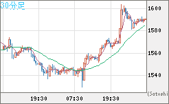 米ドル/ビットコインチャート（USD/XBT）30分足