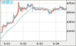 ビットコイン/ユーロチャート（XBT/EUR）1時間足