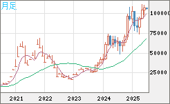 ビットコイン/米ドルチャート（XBT/USD）月足