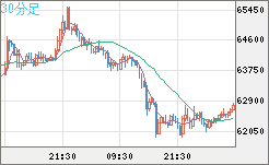 ビットコイン/米ドルチャート（XBT/USD）30分足