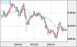 ビットコイン/米ドルチャート（XBT/USD）30分足