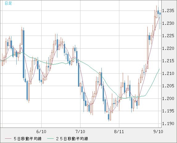 豪ドル/ＮＺドルチャート（AUD/NZD）日足