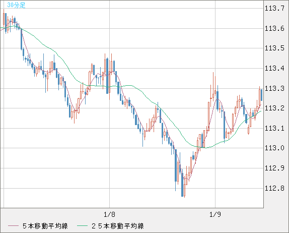 加ドル/円チャート（CAD/JPY）30分足