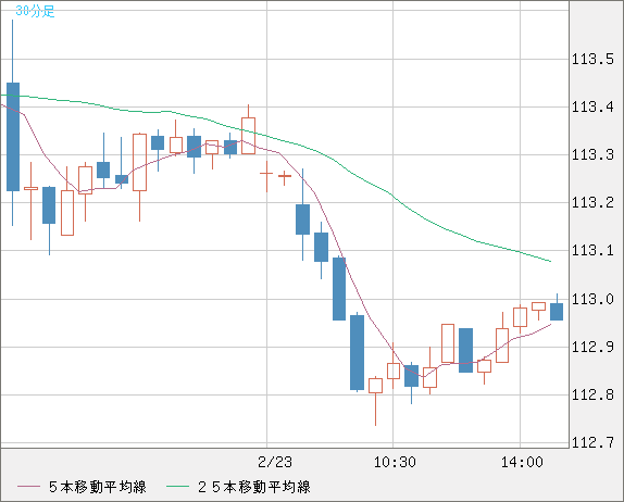 加ドル/円チャート（CAD/JPY）30分足