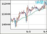 ビットコイン/米ドルチャート（XBT/USD）1時間足